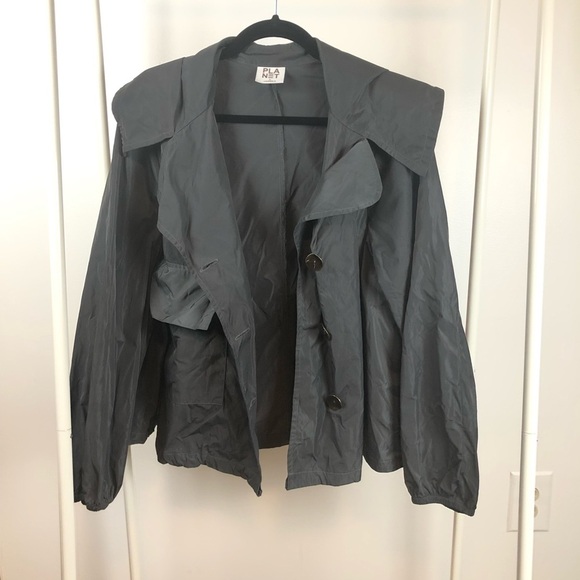Planet by Lauren G Nickel Drawstring Jacket Black OS - Picture 12 of 17